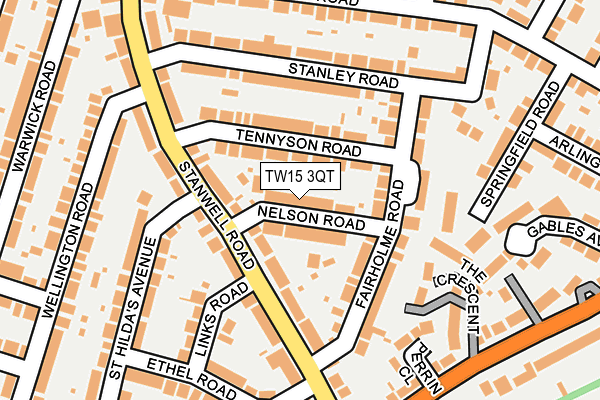 TW15 3QT map - OS OpenMap – Local (Ordnance Survey)