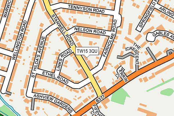 TW15 3QU map - OS OpenMap – Local (Ordnance Survey)