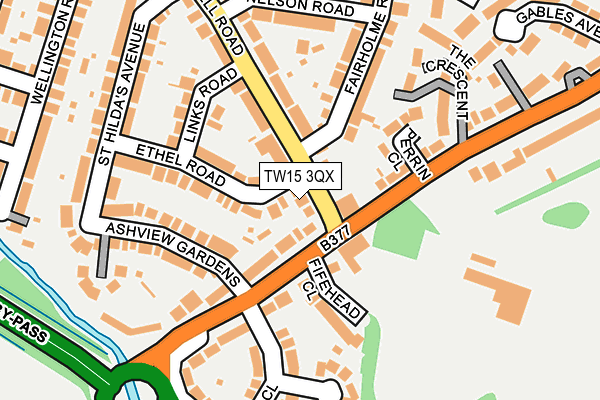TW15 3QX map - OS OpenMap – Local (Ordnance Survey)
