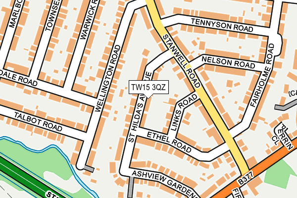 TW15 3QZ map - OS OpenMap – Local (Ordnance Survey)