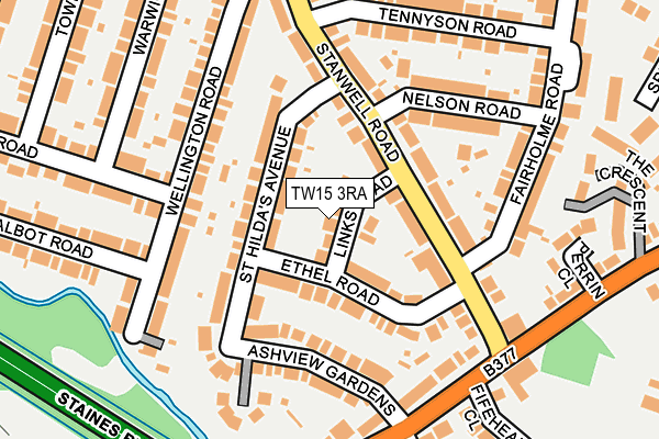 TW15 3RA map - OS OpenMap – Local (Ordnance Survey)