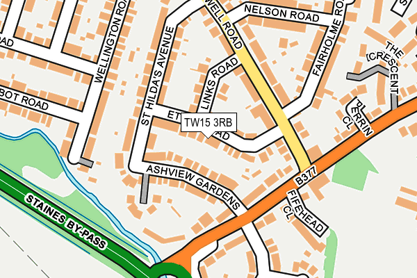 TW15 3RB map - OS OpenMap – Local (Ordnance Survey)