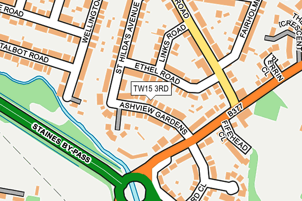 TW15 3RD map - OS OpenMap – Local (Ordnance Survey)