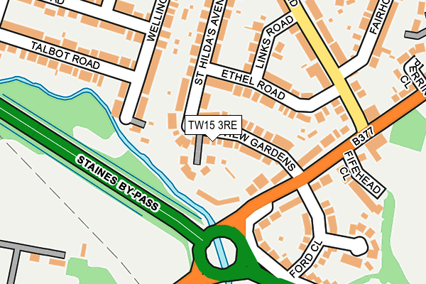 TW15 3RE map - OS OpenMap – Local (Ordnance Survey)