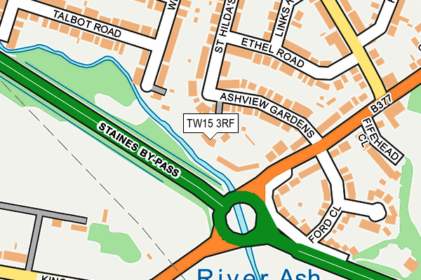 TW15 3RF map - OS OpenMap – Local (Ordnance Survey)