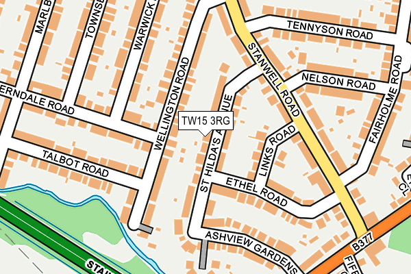 TW15 3RG map - OS OpenMap – Local (Ordnance Survey)