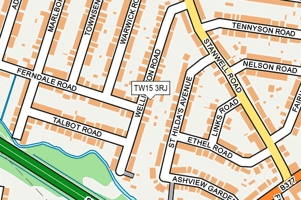 TW15 3RJ map - OS OpenMap – Local (Ordnance Survey)