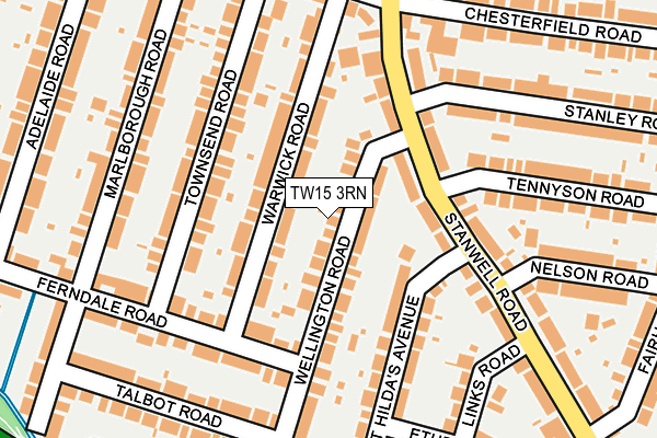 TW15 3RN map - OS OpenMap – Local (Ordnance Survey)