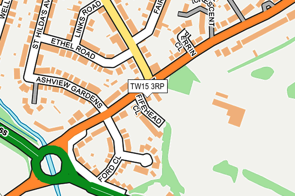TW15 3RP map - OS OpenMap – Local (Ordnance Survey)