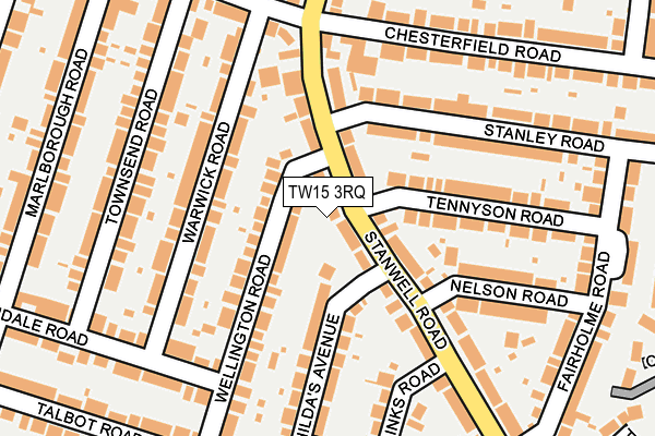 TW15 3RQ map - OS OpenMap – Local (Ordnance Survey)