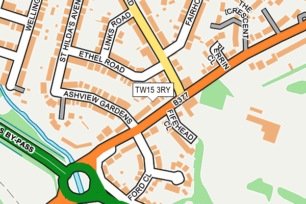 TW15 3RY map - OS OpenMap – Local (Ordnance Survey)