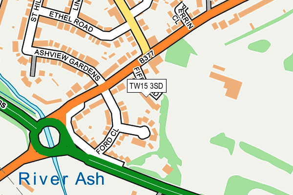 TW15 3SD map - OS OpenMap – Local (Ordnance Survey)