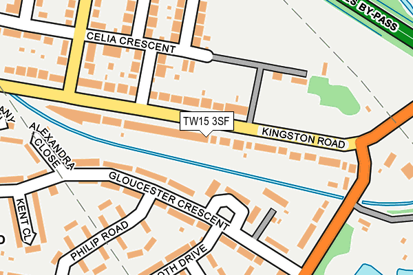 TW15 3SF map - OS OpenMap – Local (Ordnance Survey)