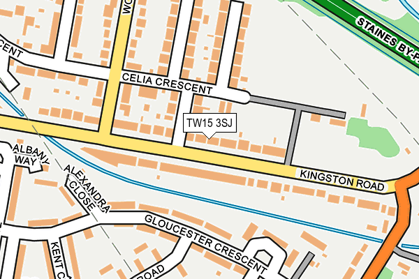 TW15 3SJ map - OS OpenMap – Local (Ordnance Survey)