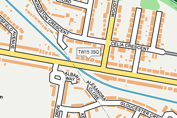TW15 3SQ map - OS OpenMap – Local (Ordnance Survey)