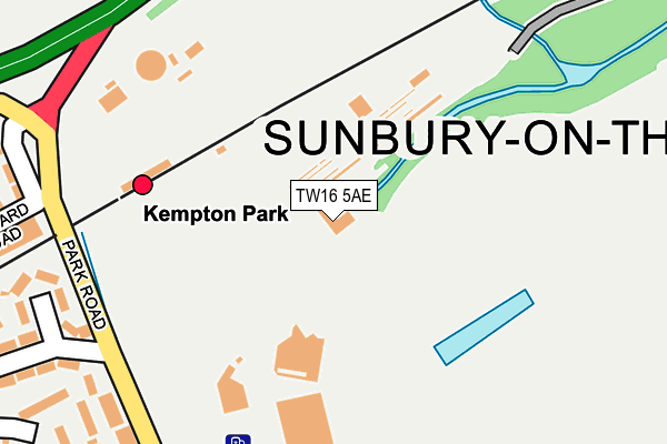 TW16 5AE map - OS OpenMap – Local (Ordnance Survey)