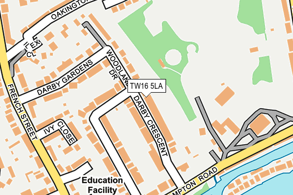 TW16 5LA map - OS OpenMap – Local (Ordnance Survey)