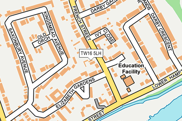 TW16 5LH map - OS OpenMap – Local (Ordnance Survey)