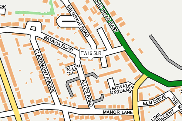 TW16 5LR map - OS OpenMap – Local (Ordnance Survey)