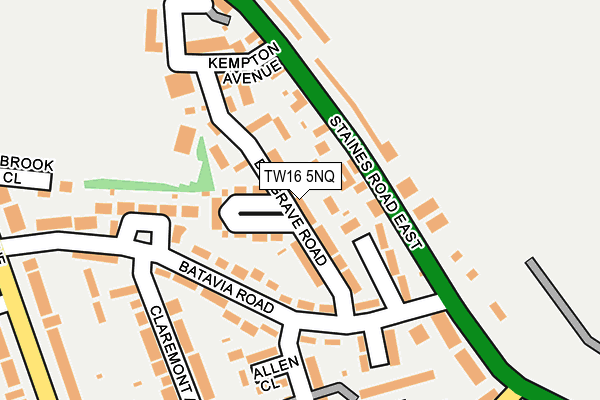TW16 5NQ map - OS OpenMap – Local (Ordnance Survey)