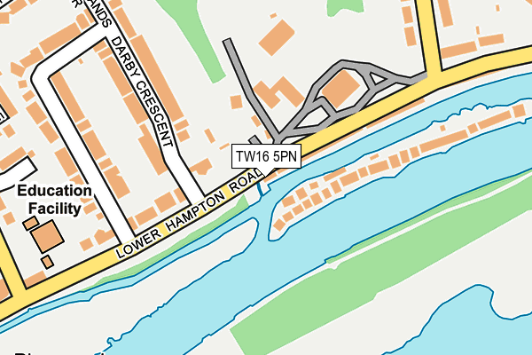 TW16 5PN map - OS OpenMap – Local (Ordnance Survey)