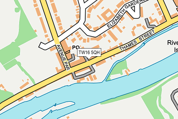 TW16 5QH map - OS OpenMap – Local (Ordnance Survey)