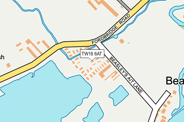 TW16 6AT map - OS OpenMap – Local (Ordnance Survey)