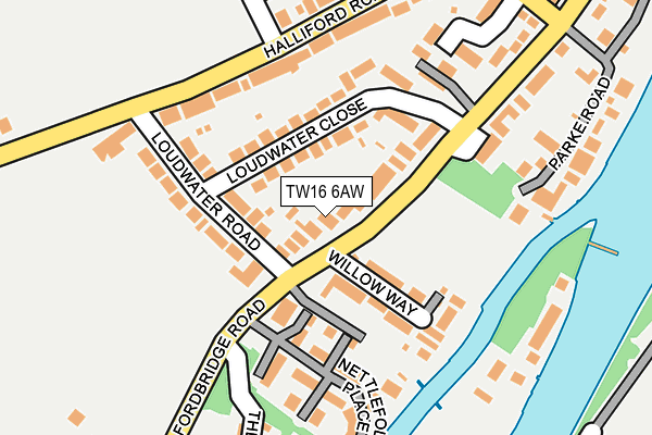 TW16 6AW map - OS OpenMap – Local (Ordnance Survey)