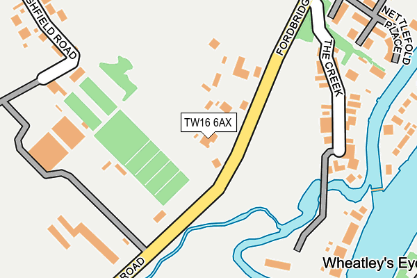 TW16 6AX map - OS OpenMap – Local (Ordnance Survey)