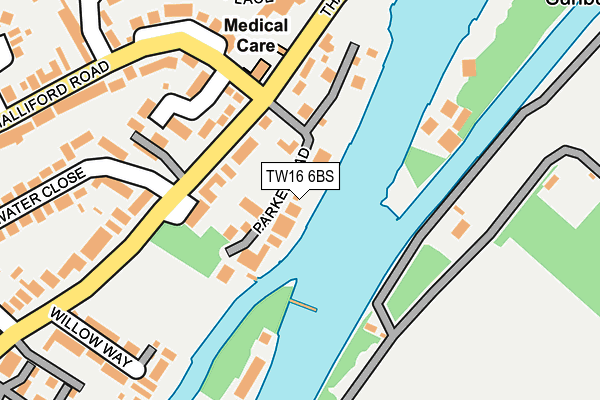 TW16 6BS map - OS OpenMap – Local (Ordnance Survey)