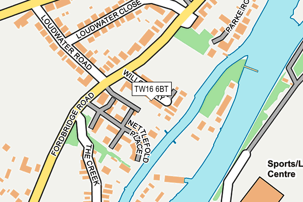 TW16 6BT map - OS OpenMap – Local (Ordnance Survey)