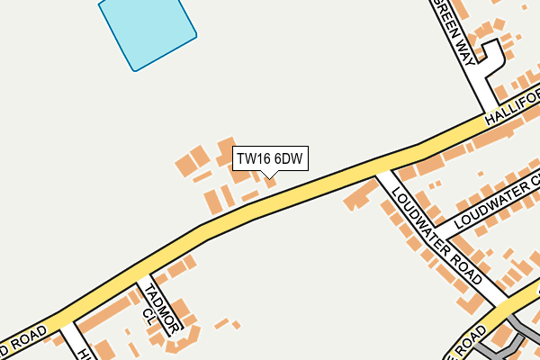 TW16 6DW map - OS OpenMap – Local (Ordnance Survey)