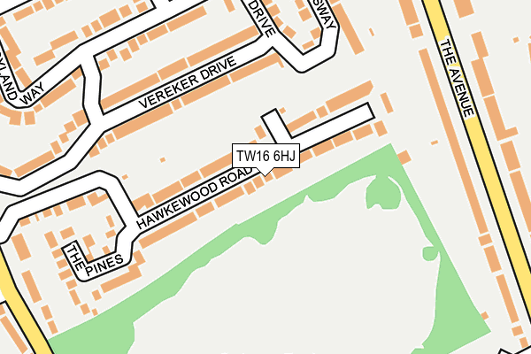 TW16 6HJ map - OS OpenMap – Local (Ordnance Survey)