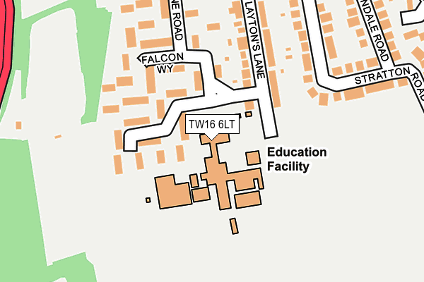 TW16 6LT map - OS OpenMap – Local (Ordnance Survey)