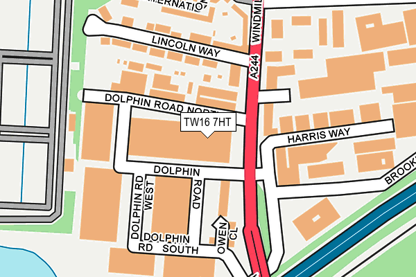 TW16 7HT map - OS OpenMap – Local (Ordnance Survey)