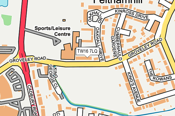 TW16 7LQ map - OS OpenMap – Local (Ordnance Survey)