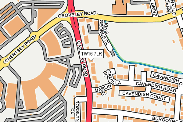 TW16 7LR map - OS OpenMap – Local (Ordnance Survey)