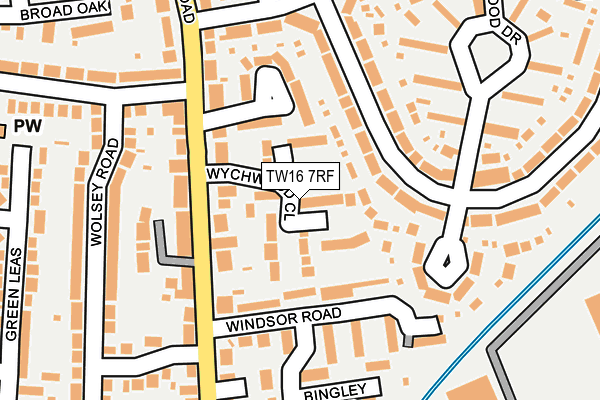 TW16 7RF map - OS OpenMap – Local (Ordnance Survey)