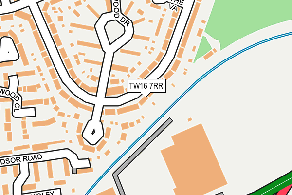 TW16 7RR map - OS OpenMap – Local (Ordnance Survey)
