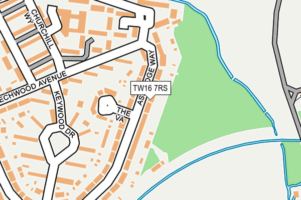 TW16 7RS map - OS OpenMap – Local (Ordnance Survey)