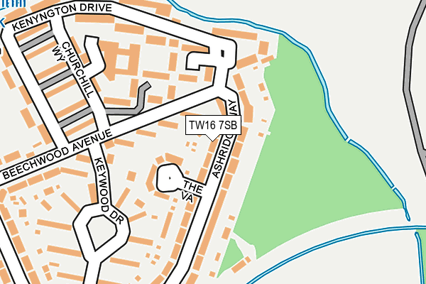 TW16 7SB map - OS OpenMap – Local (Ordnance Survey)