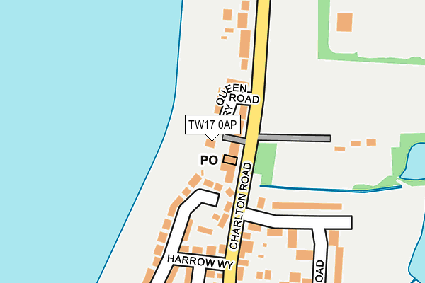 TW17 0AP map - OS OpenMap – Local (Ordnance Survey)