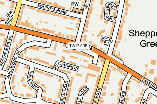 TW17 0DB map - OS OpenMap – Local (Ordnance Survey)