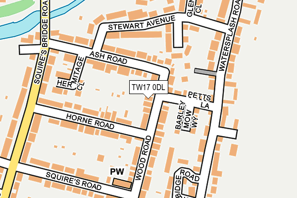 TW17 0DL map - OS OpenMap – Local (Ordnance Survey)