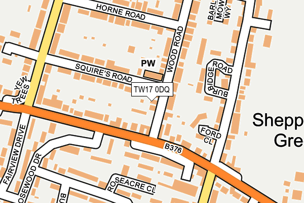 TW17 0DQ map - OS OpenMap – Local (Ordnance Survey)