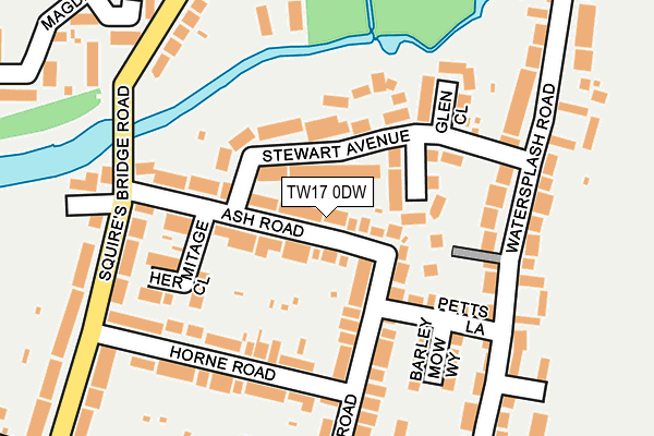 TW17 0DW map - OS OpenMap – Local (Ordnance Survey)
