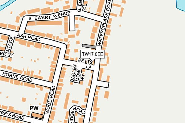 TW17 0EE map - OS OpenMap – Local (Ordnance Survey)