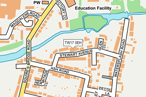 TW17 0EH map - OS OpenMap – Local (Ordnance Survey)