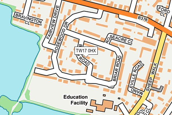 TW17 0HX map - OS OpenMap – Local (Ordnance Survey)
