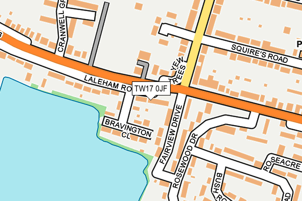 TW17 0JF map - OS OpenMap – Local (Ordnance Survey)